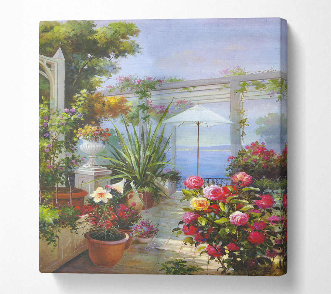  A Canvas Print of Flower Pot Garden Canvas Print