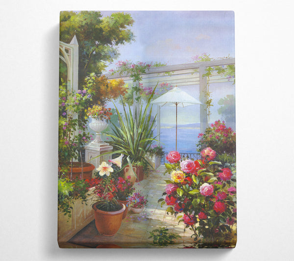  A Canvas Print of Flower Pot Garden Canvas Print