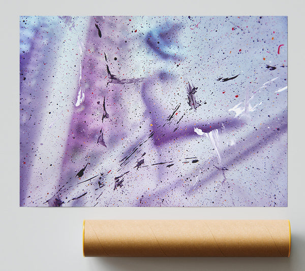 Purple Cosmic Drizzle Print