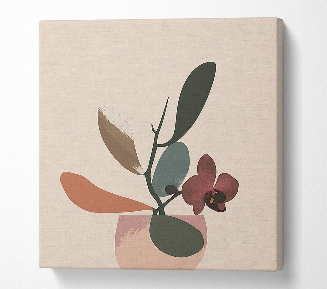  A Canvas Print of Flower Vase Modern Canvas Wall Art
