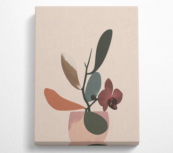  A Canvas Print of Flower Vase Modern Canvas Wall Art