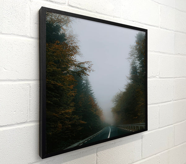 Grey Foggy Road