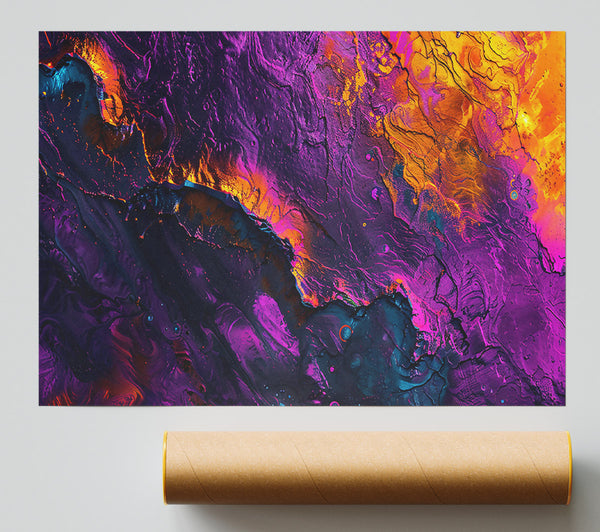 Purple Cosmic Flow Poster