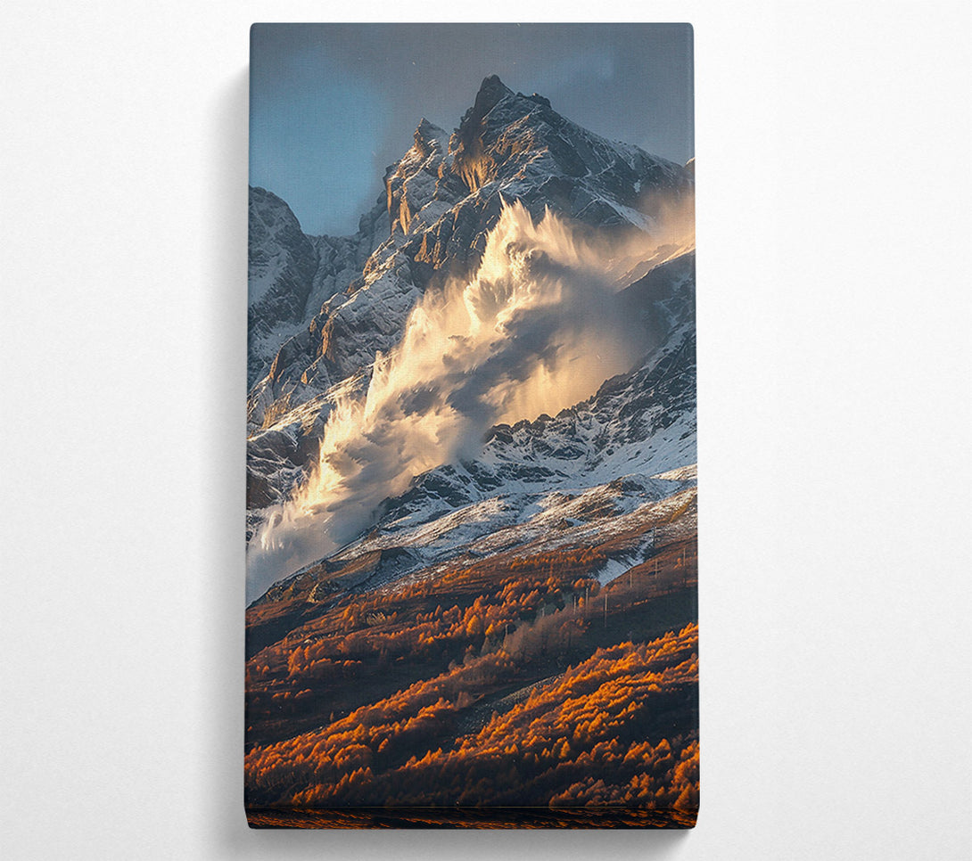  A Canvas Print of Golden Avalanche Peak Canvas Print