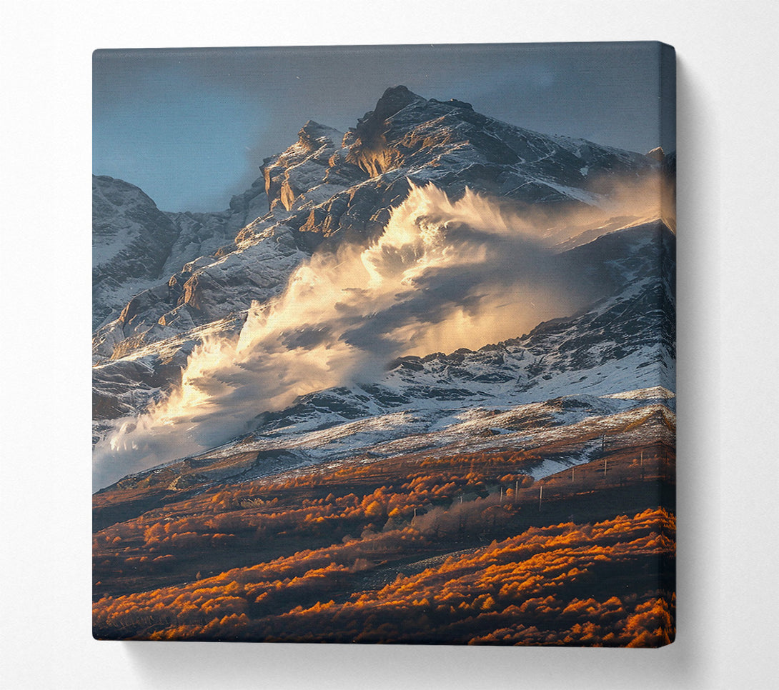  A Canvas Print of Golden Avalanche Peak Canvas Print
