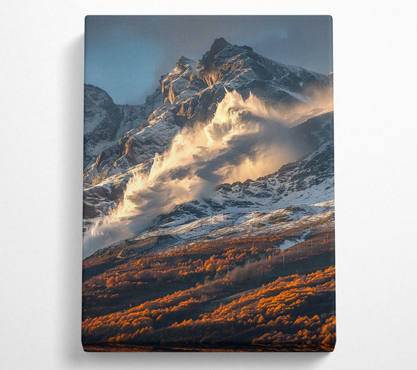  A Canvas Print of Golden Avalanche Peak Canvas Print