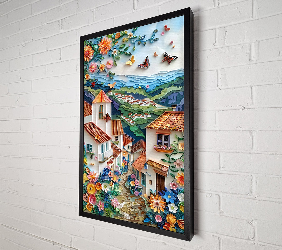  A Canvas Print of Flower Village Canvas Art