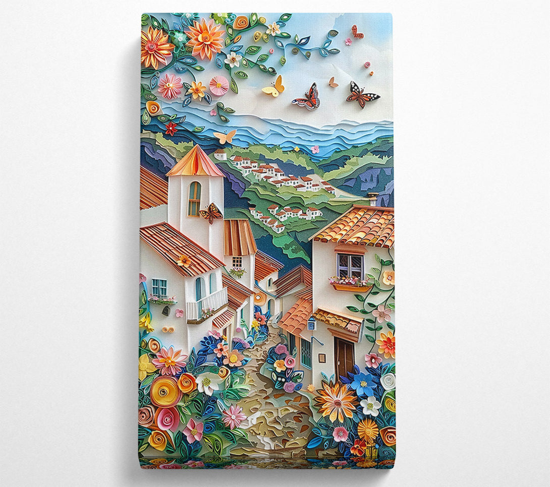  A Canvas Print of Flower Village Canvas Art