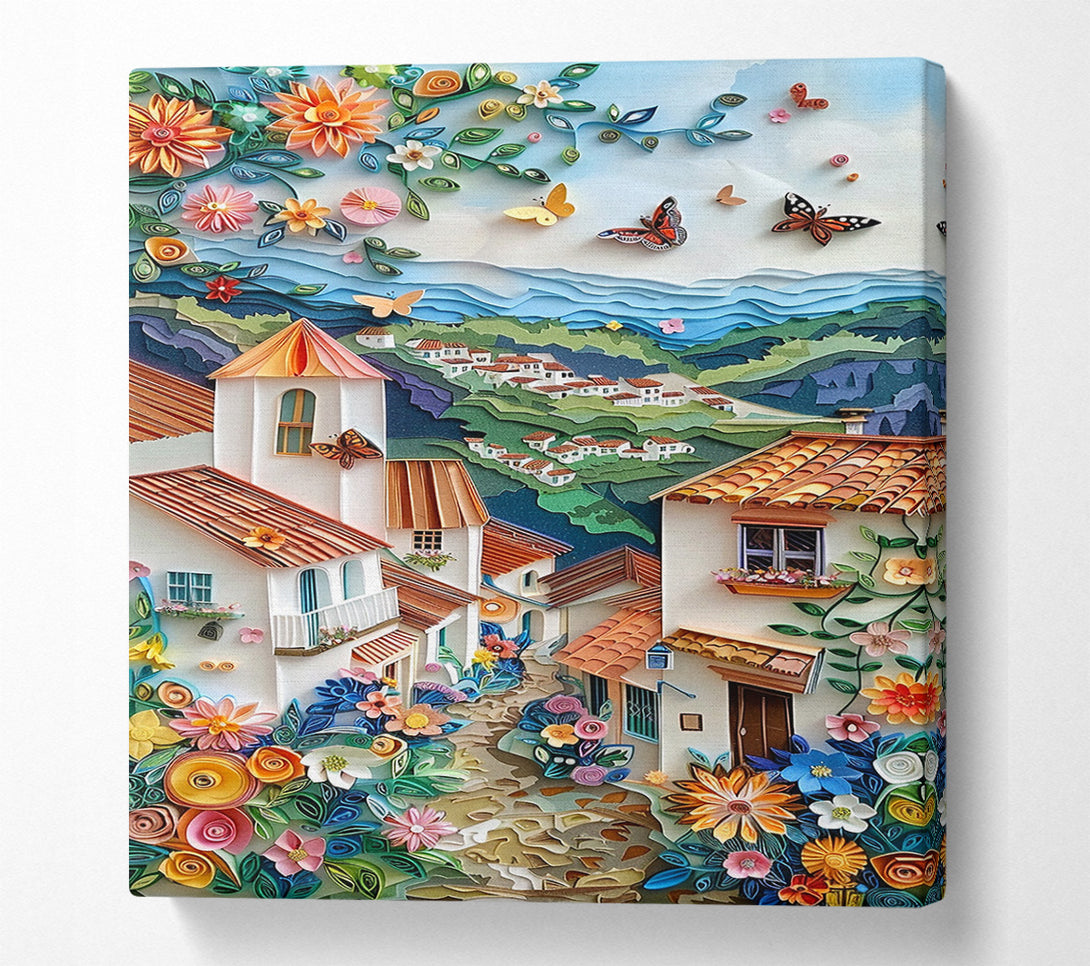  A Canvas Print of Flower Village Canvas Art