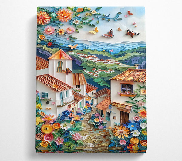  A Canvas Print of Flower Village Canvas Art