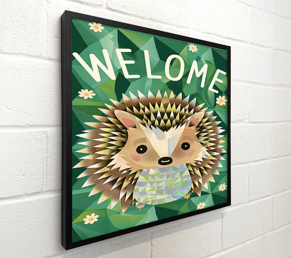 Green Welcome Hedgehog