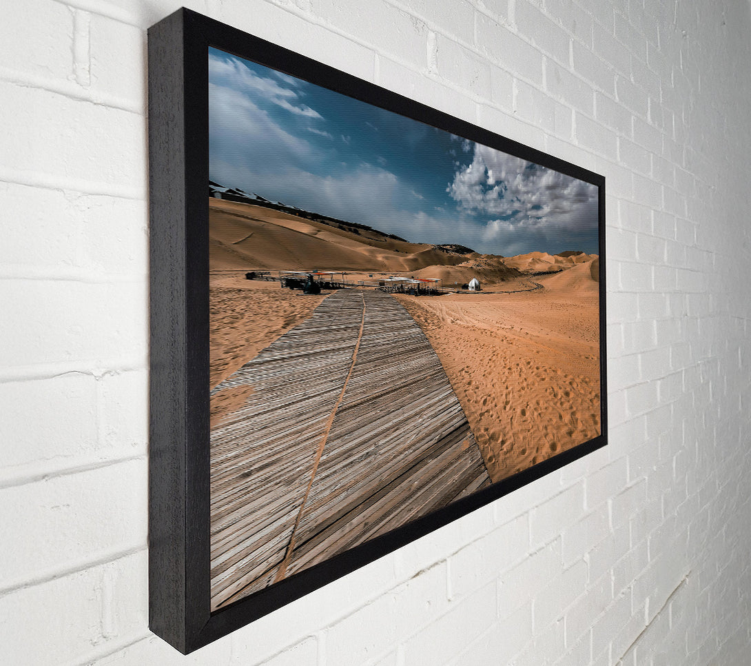  A Canvas Print of Golden Desert Pathway Canvas Wall Art