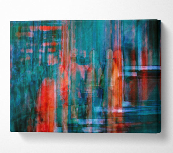  A Canvas Print of Teal And Crimson Dreams Canvas Print