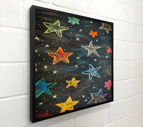Chalkboard Yellow Starscape