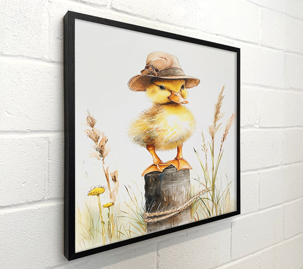Yellow Duckling In A Hat