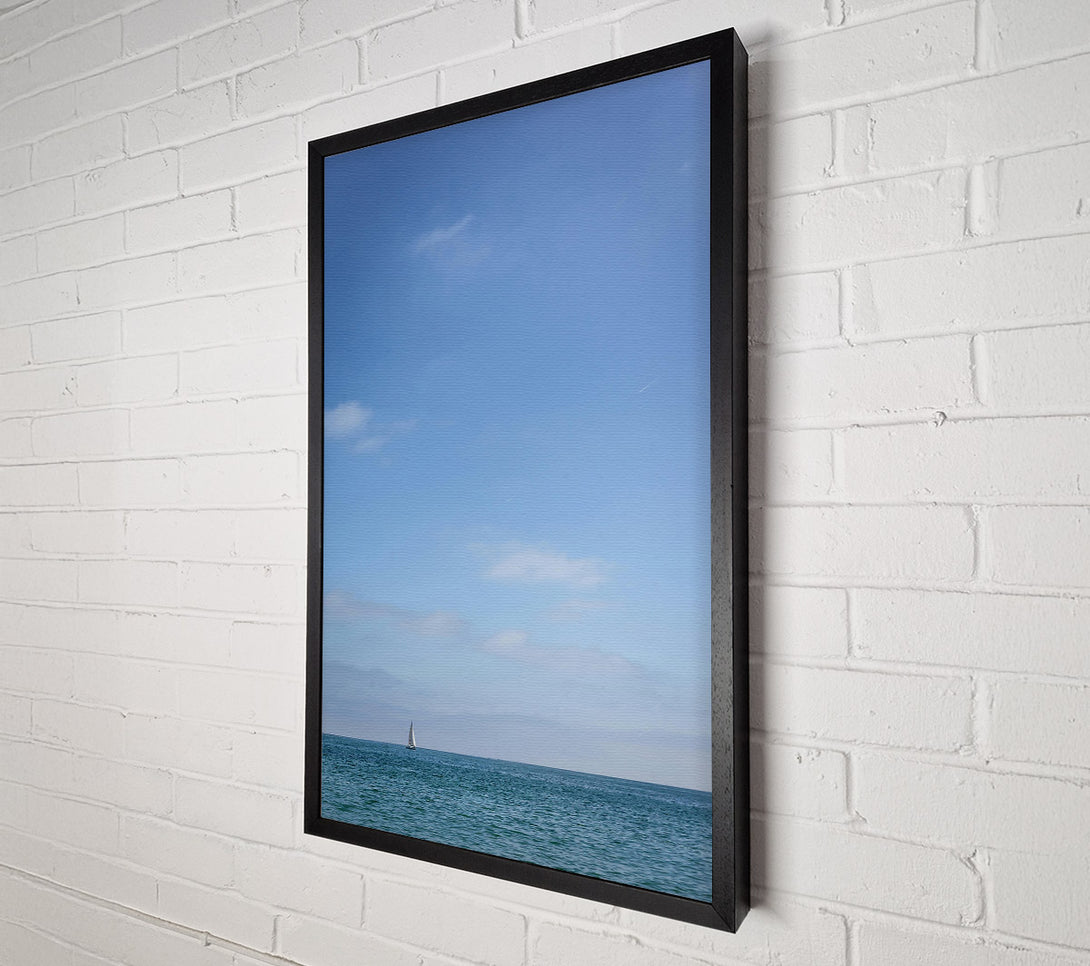  A Canvas Print of Azure Sailboat Horizon Canvas Print