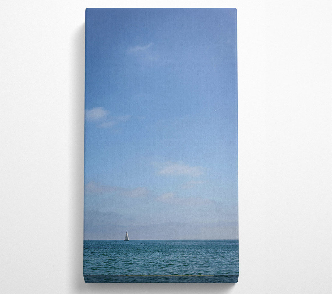  A Canvas Print of Azure Sailboat Horizon Canvas Print