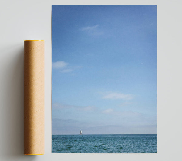 Azure Sailboat Horizon Giclee Print