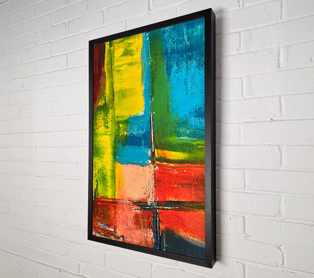  A Canvas Print of Azure Abstract Burst Canvas Print