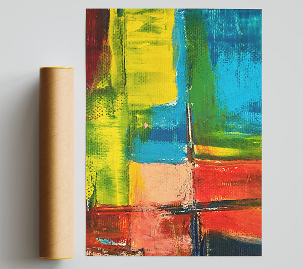 Azure Abstract Burst Poster