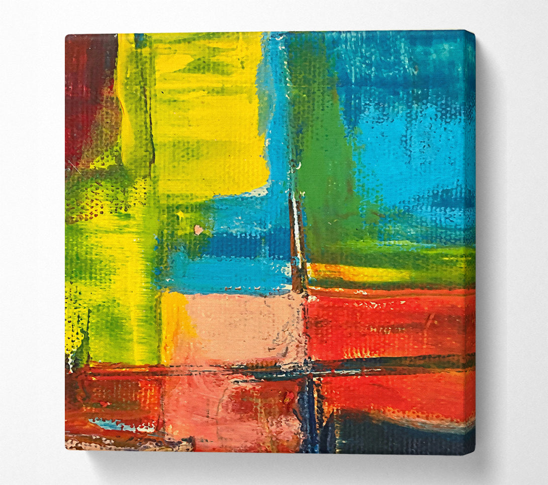  A Canvas Print of Azure Abstract Burst Canvas Print