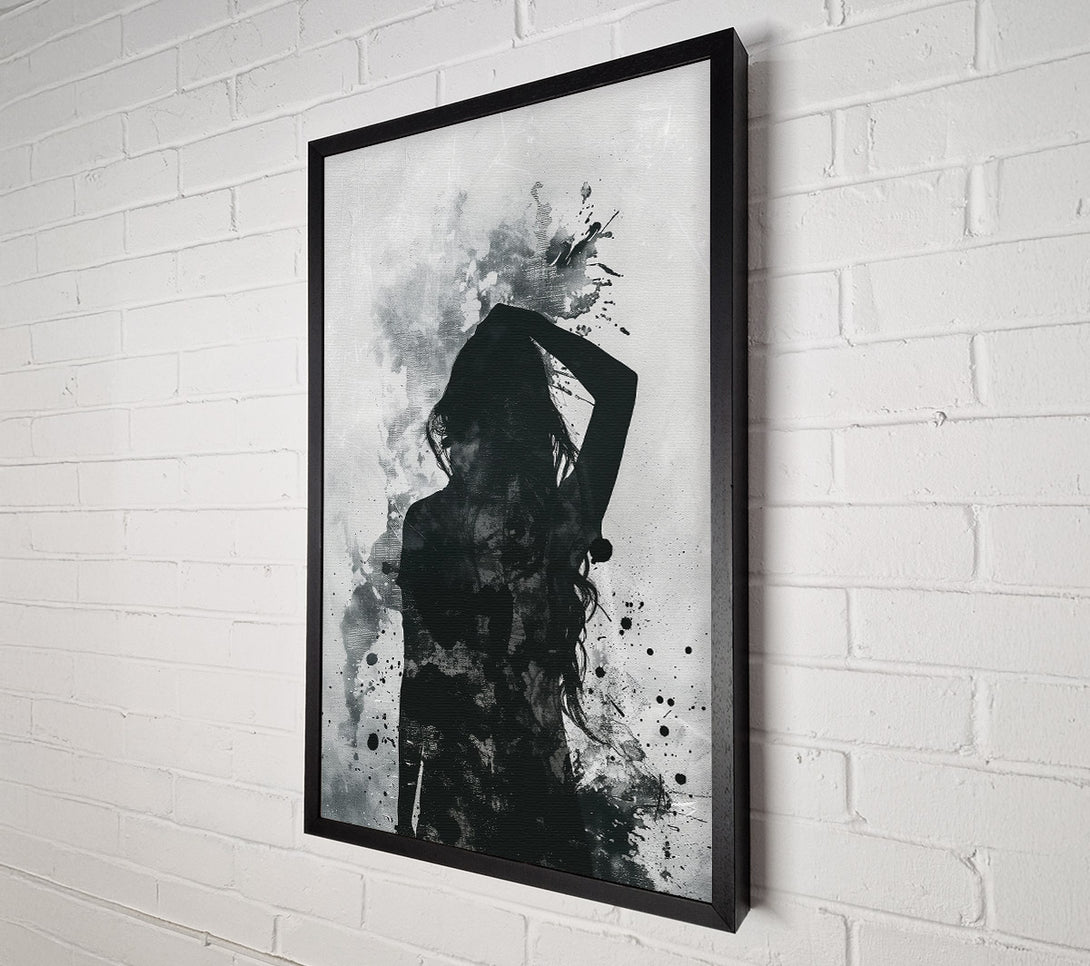  A Canvas Print of Black Ink Silhouette Canvas Art