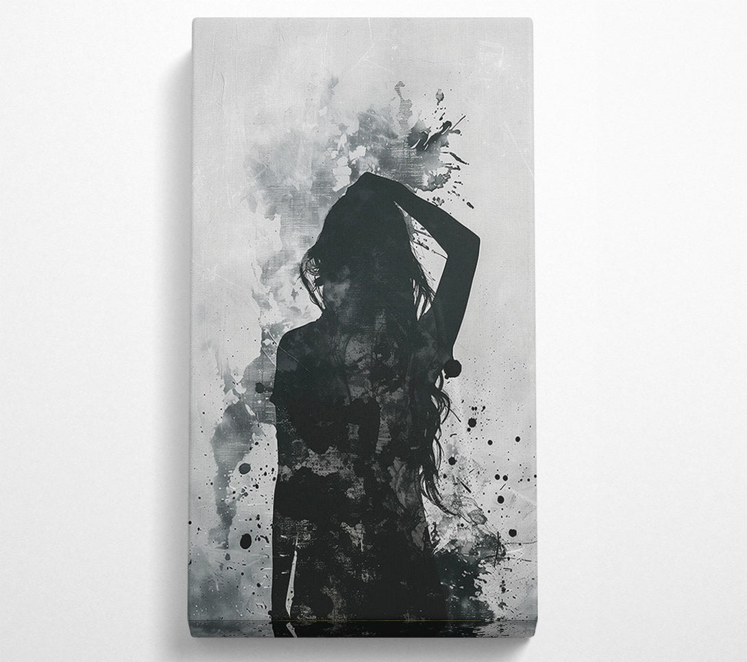  A Canvas Print of Black Ink Silhouette Canvas Art