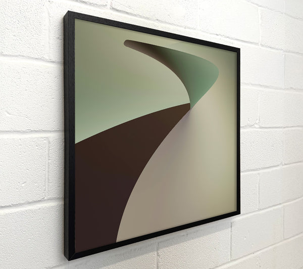 Green Curved Abstract