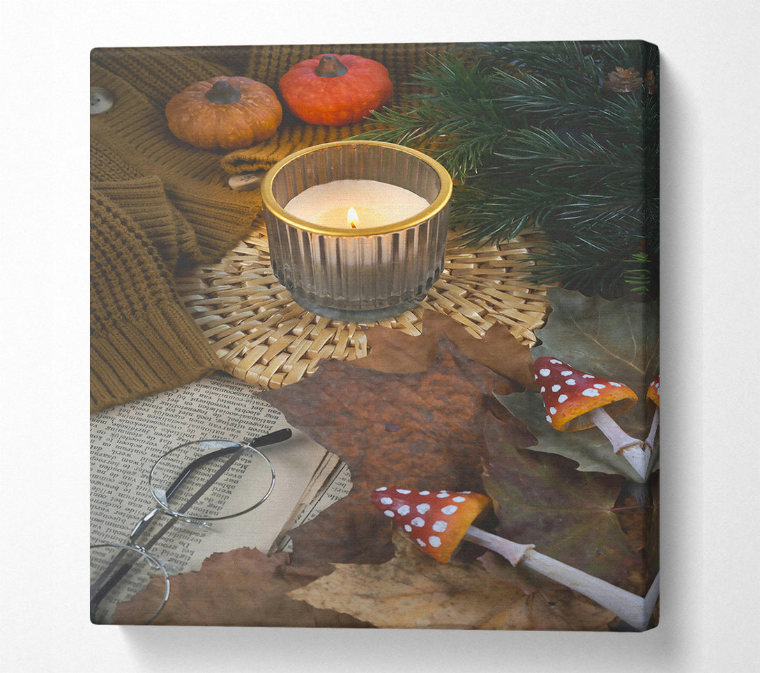  A Canvas Print of Golden Autumn Glow Canvas Print