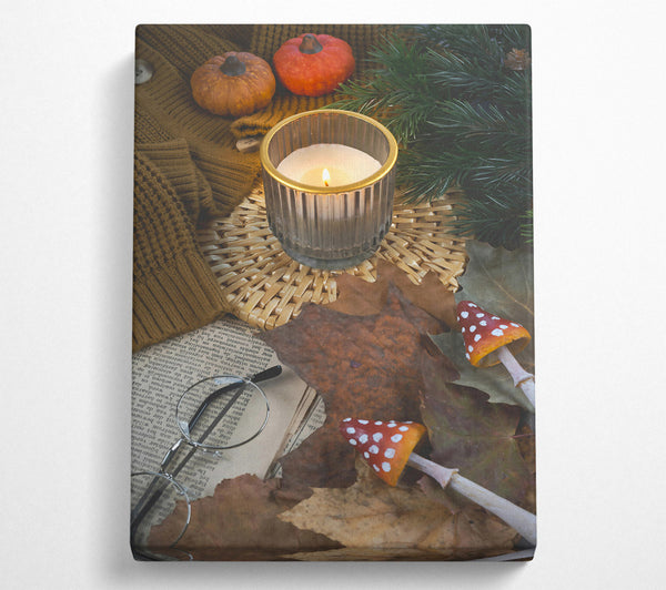  A Canvas Print of Golden Autumn Glow Canvas Print