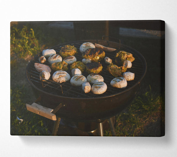  A Canvas Print of Golden Grill Glow Canvas Art