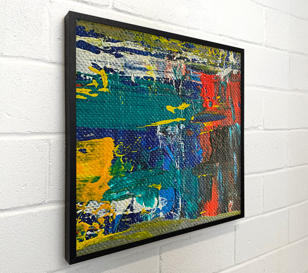 Teal & Yellow Abstract
