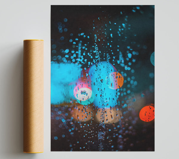 Blue Water City Lights Print