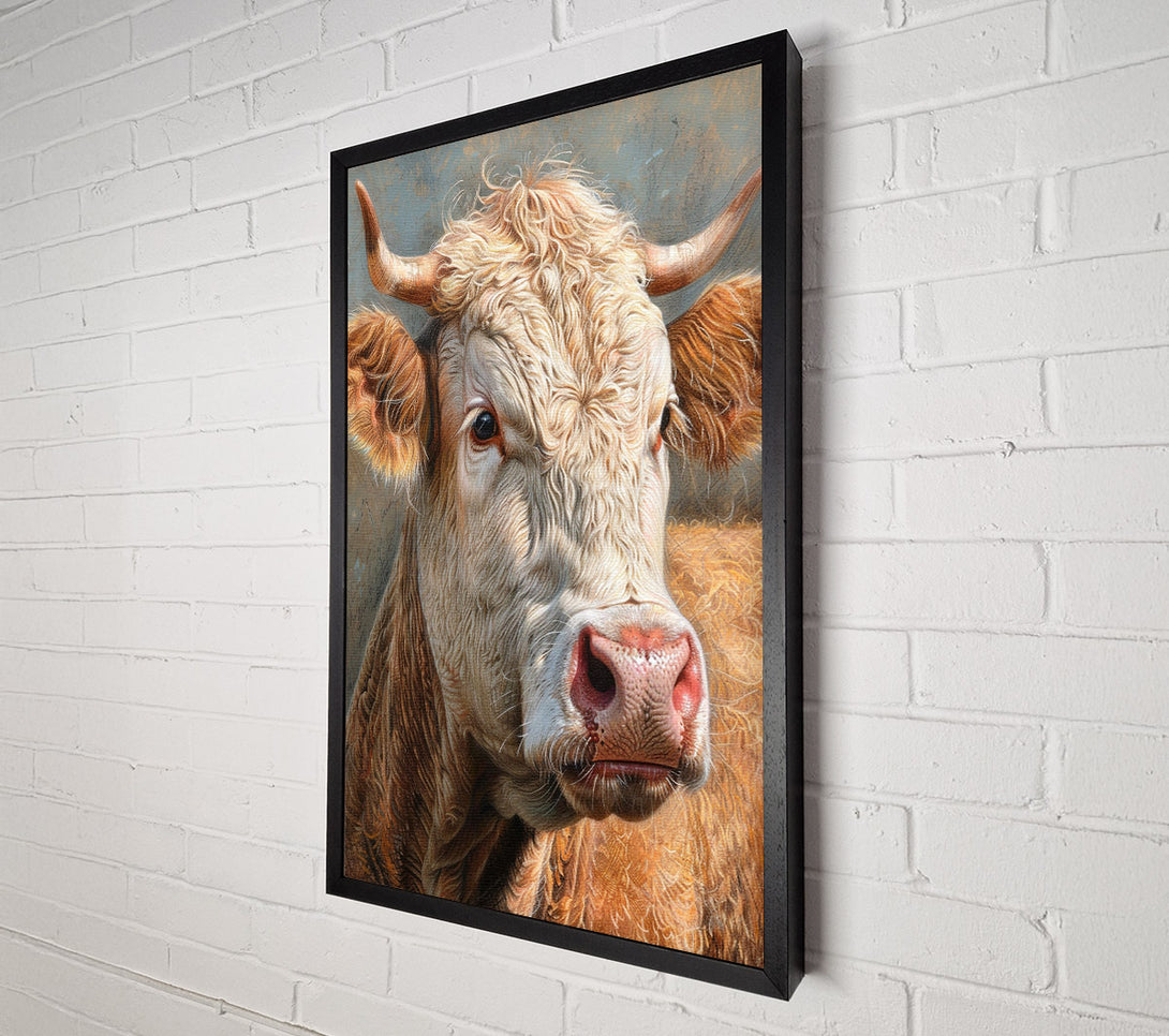  A Canvas Print of Fluffy Cow Canvas Wall Art