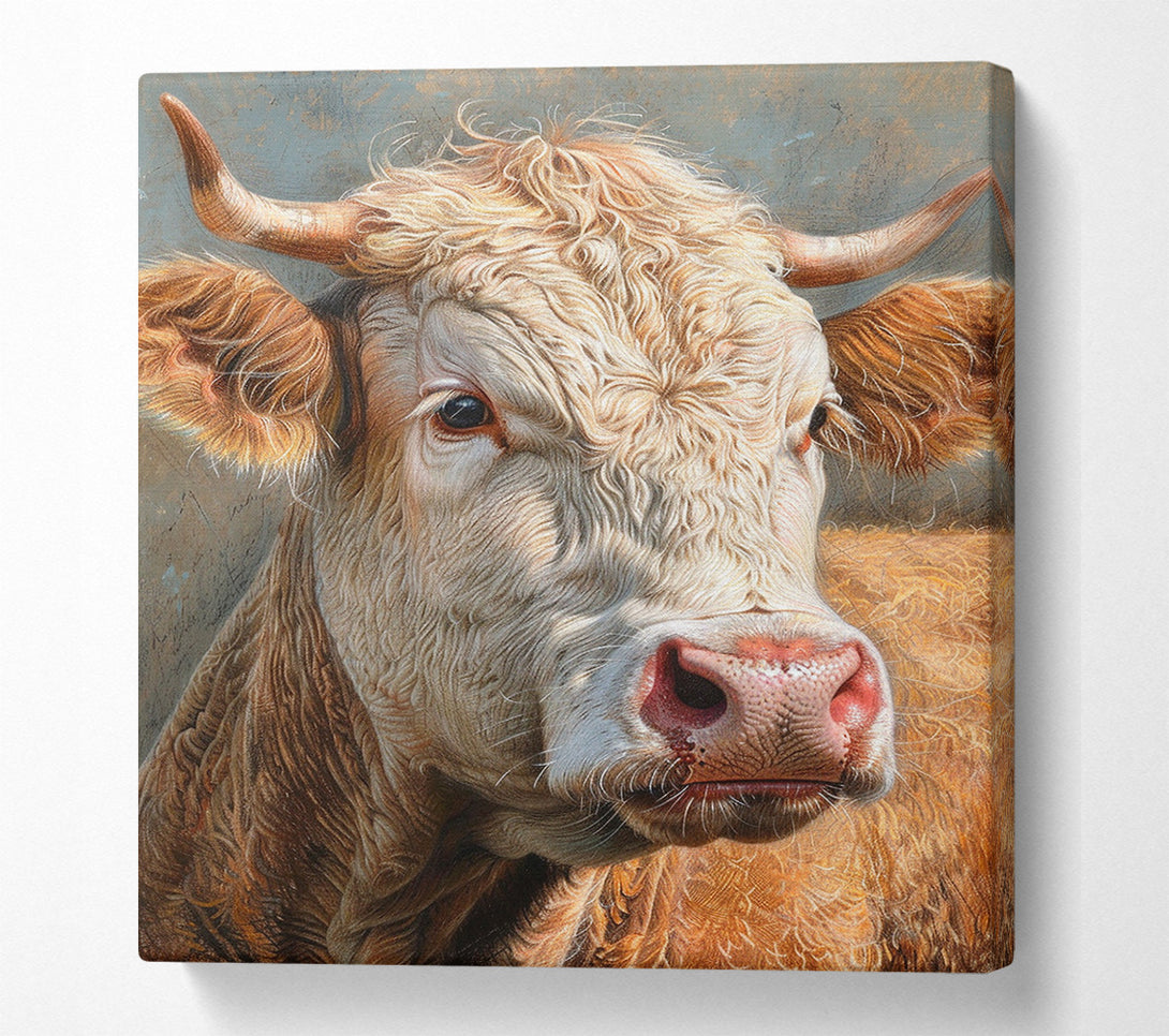  A Canvas Print of Fluffy Cow Canvas Wall Art