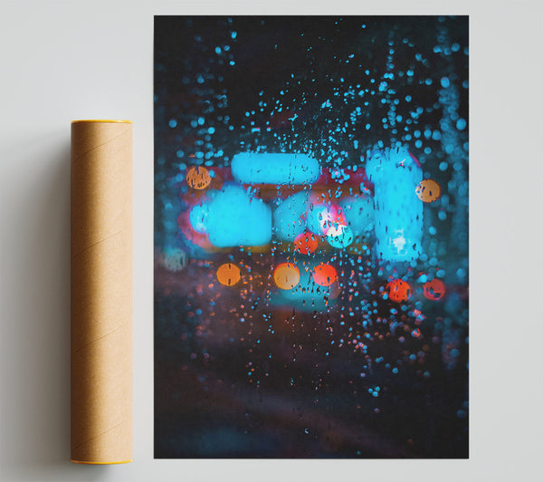 Blue City Lights Print