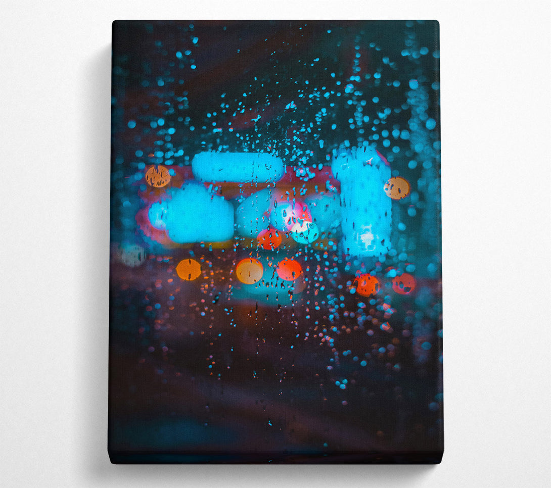  A Canvas Print of Blue City Lights Canvas Wall Art