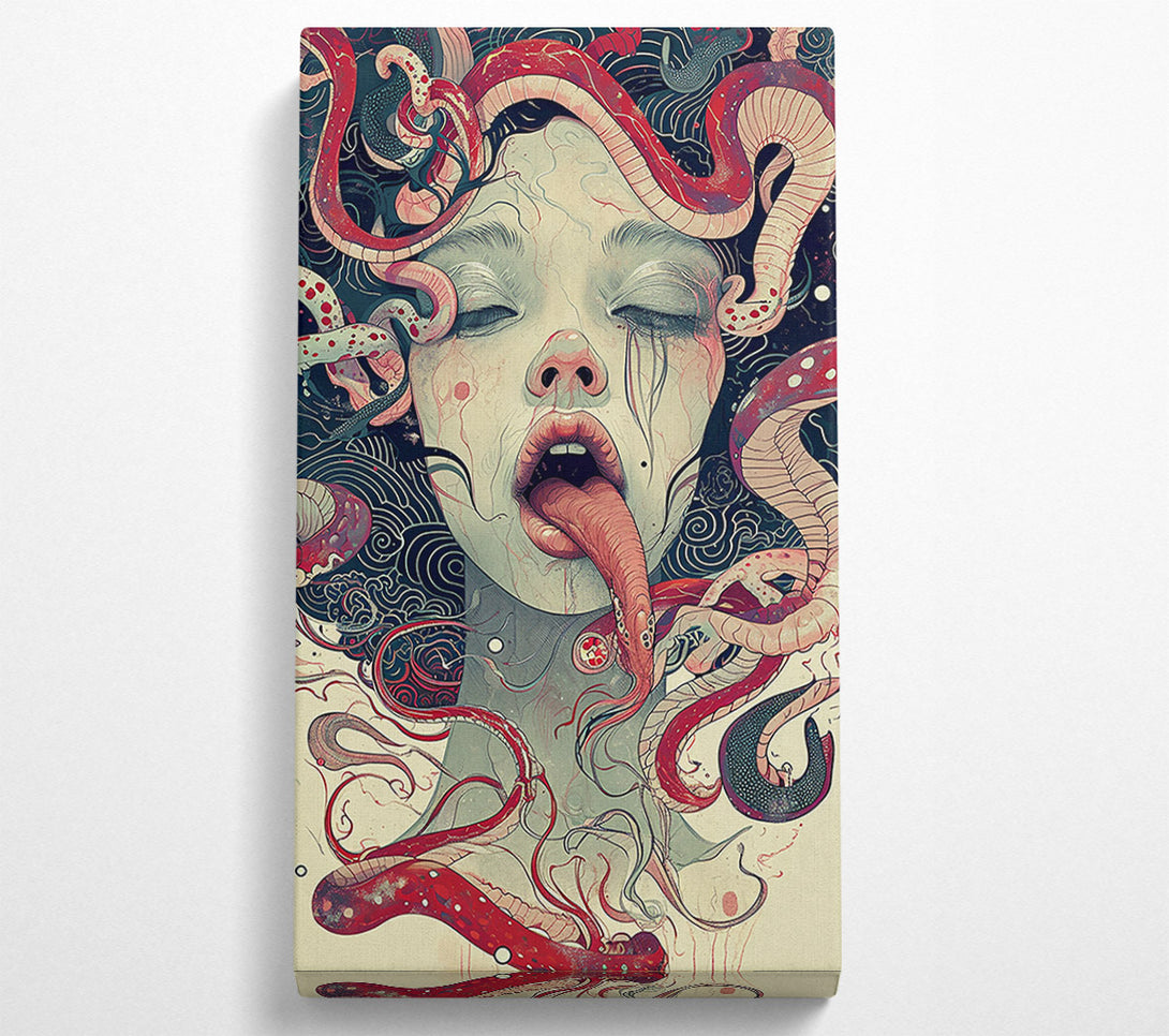  A Canvas Print of Crimson Siren'S Embrace Canvas Wall Art