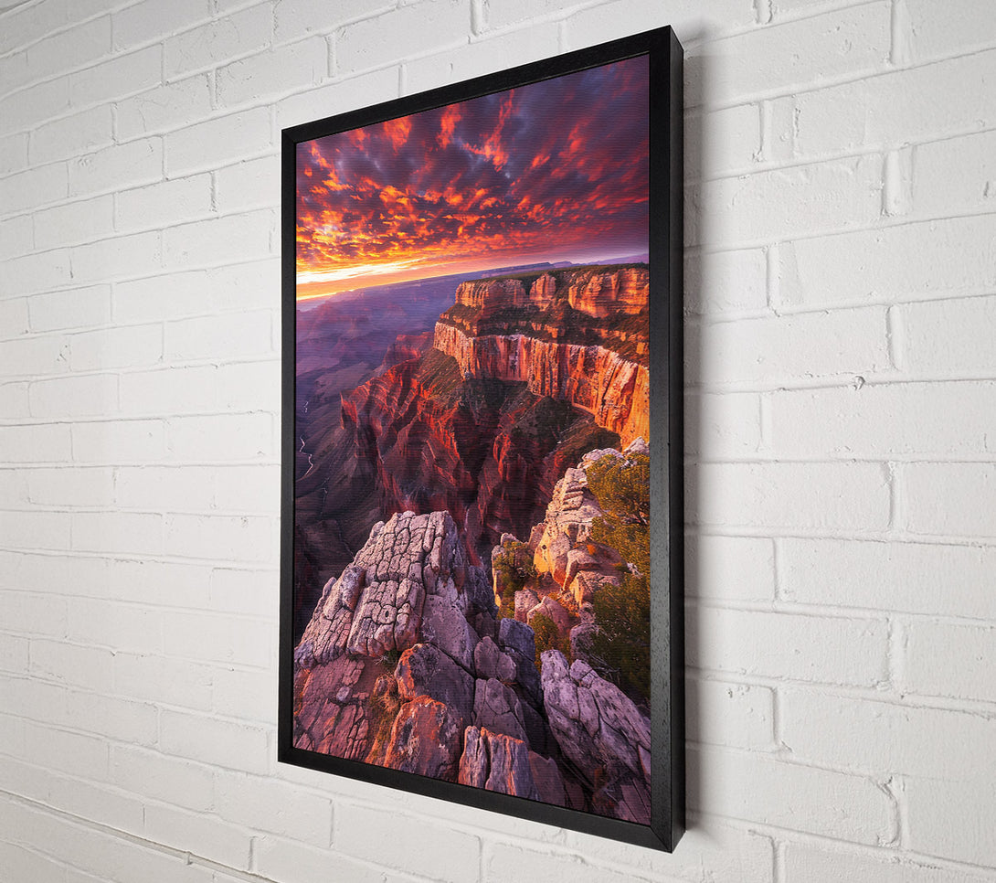  A Canvas Print of Crimson Canyon Sunset Canvas Wall Art