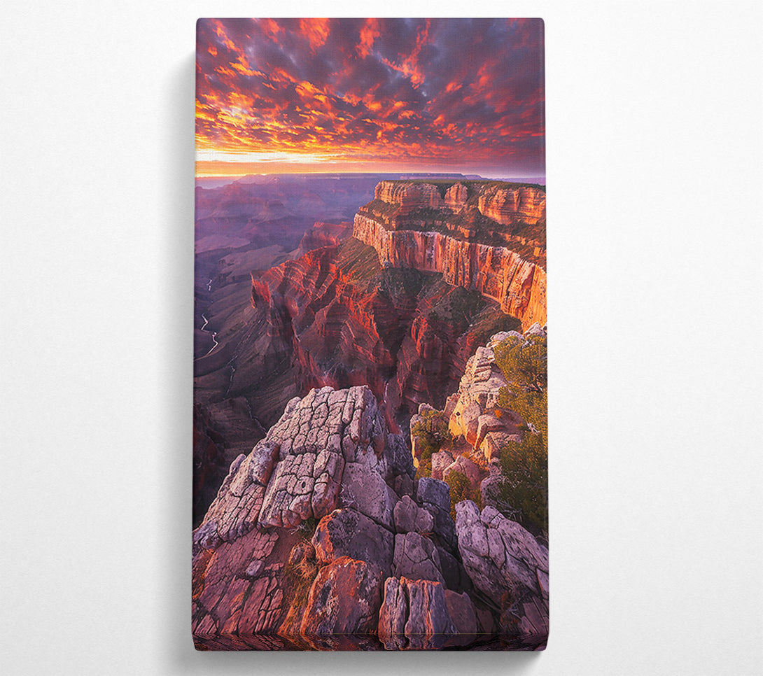  A Canvas Print of Crimson Canyon Sunset Canvas Wall Art