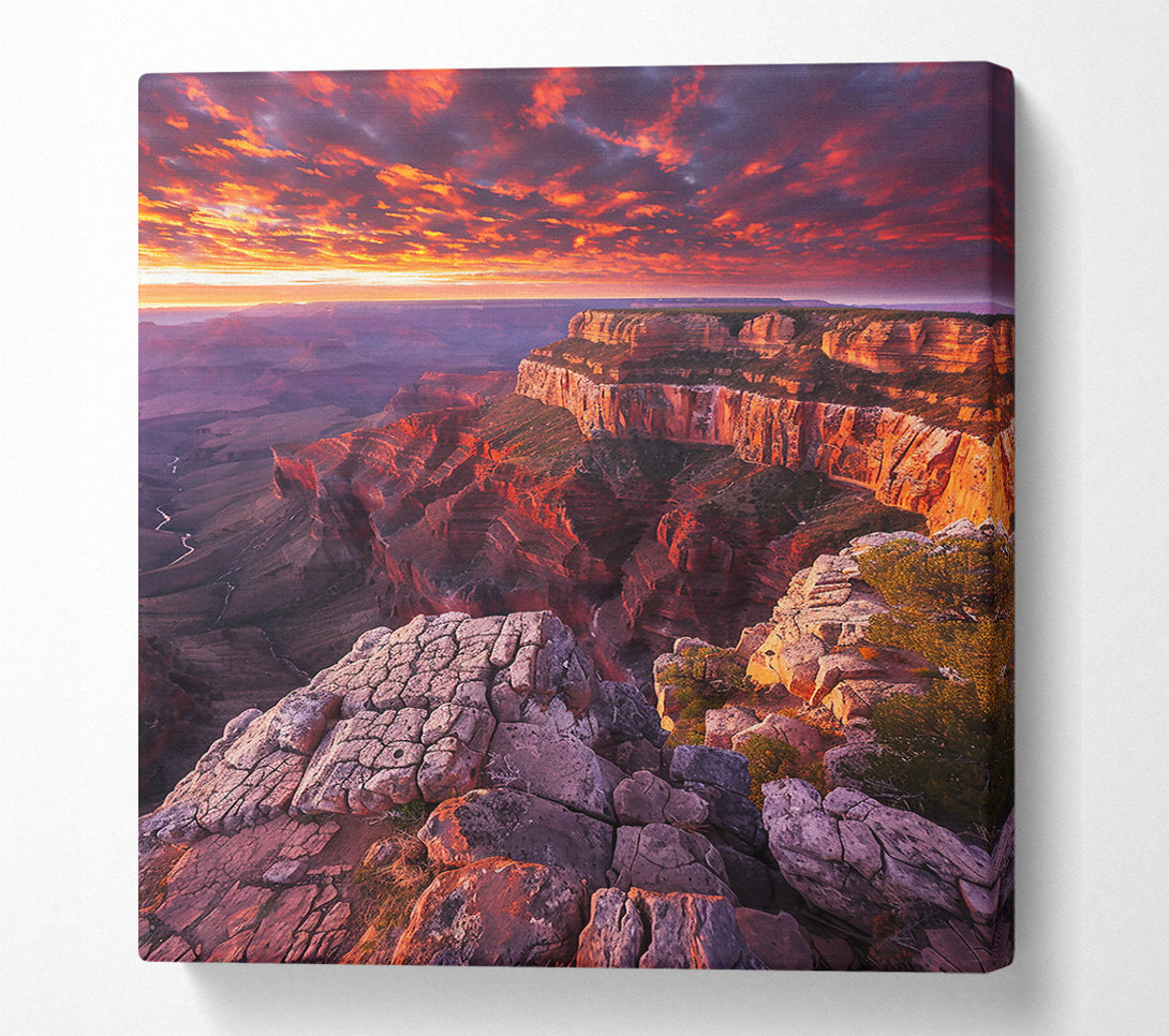  A Canvas Print of Crimson Canyon Sunset Canvas Wall Art