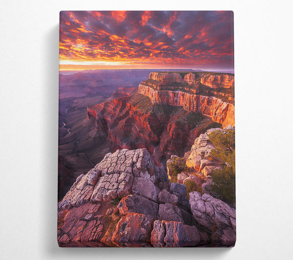  A Canvas Print of Crimson Canyon Sunset Canvas Wall Art