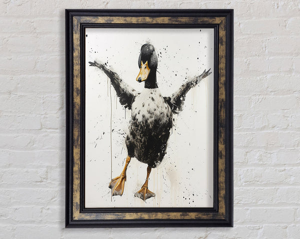 Flying Duck Framed Print