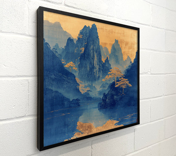 Golden Blue Mountain Lake