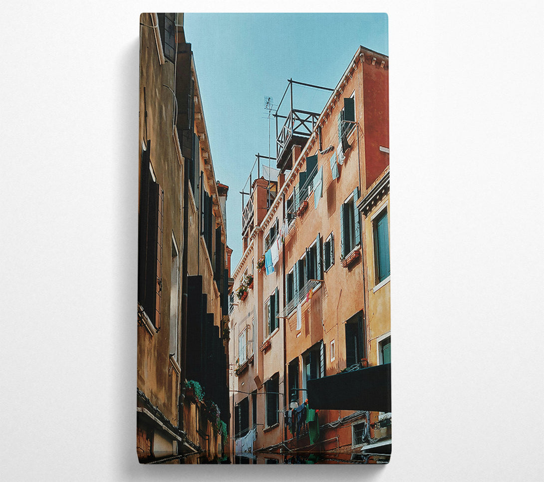  A Canvas Print of Golden Hour Laundry Canvas Print