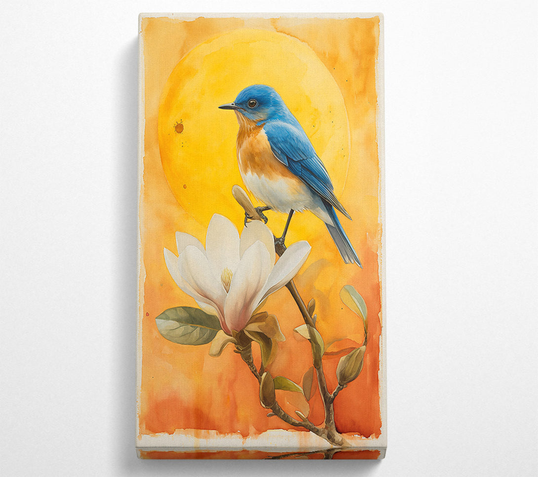  A Canvas Print of Golden Bluebird Bloom Canvas Wall Art