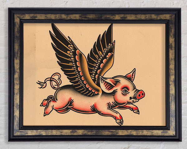 Flying Pig Framed Print