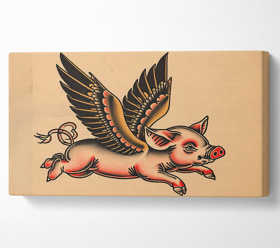  A Canvas Print of Flying Pig Canvas Art