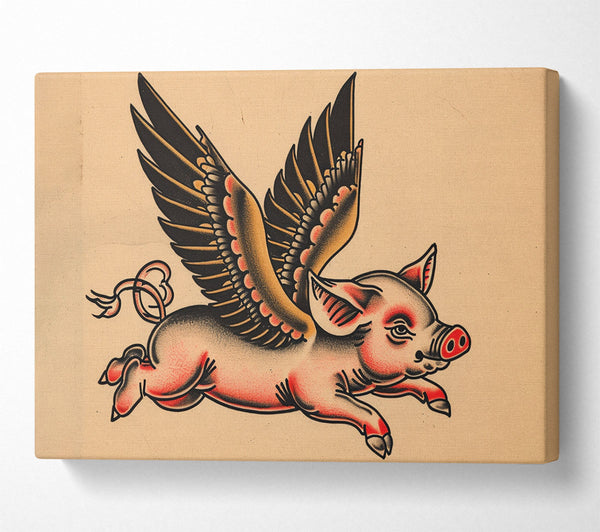  A Canvas Print of Flying Pig Canvas Art
