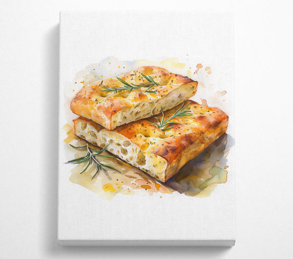  A Canvas Print of Focaccia Bread Canvas Print